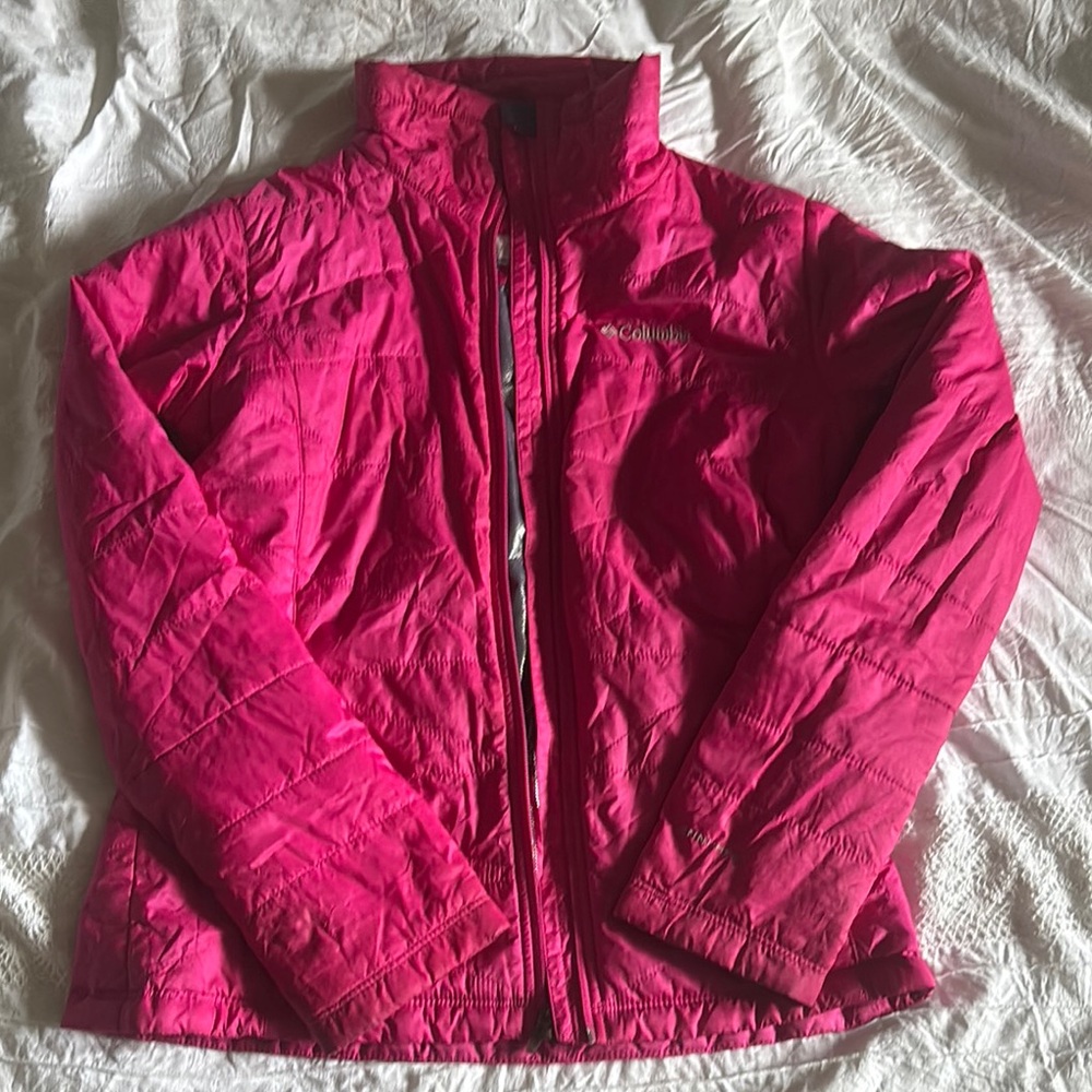 Columbia Pink Jacket Lightweight Insulated Weather-Resistant